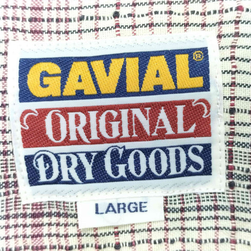 Gavial レーヨン オンブレチェック オープンカラーシャツ メンズ JPN:L
